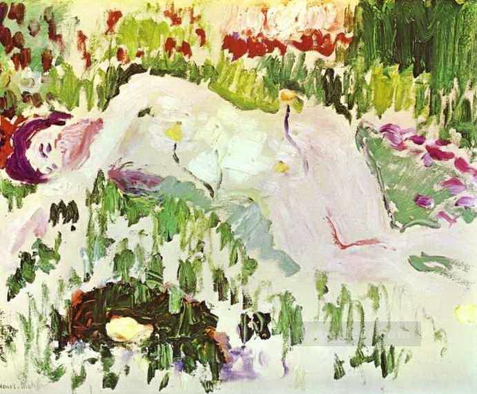 横たわるヌード 1906 年抽象フォービズム アンリ・マティス油絵